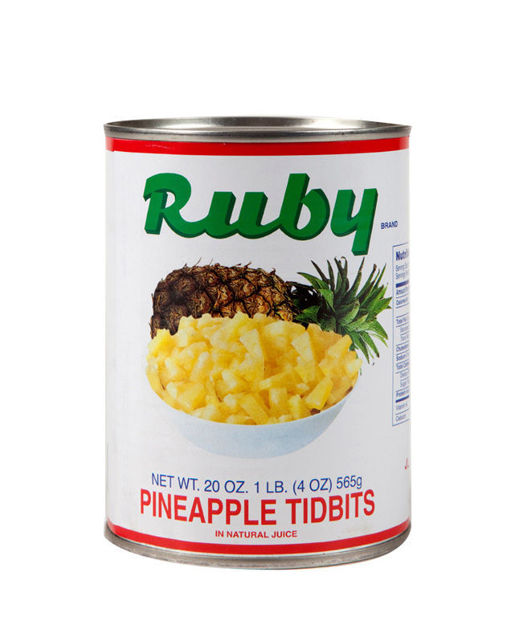 Picture of PINEAPPLE TIDBITS IN NATURAL JUICE 107 OZ