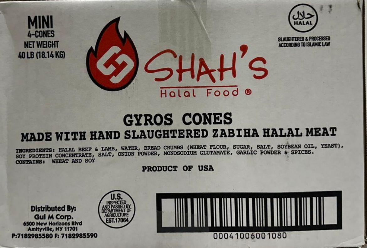 Picture of Shah's Halal Gyro Cones 40 LB/ box