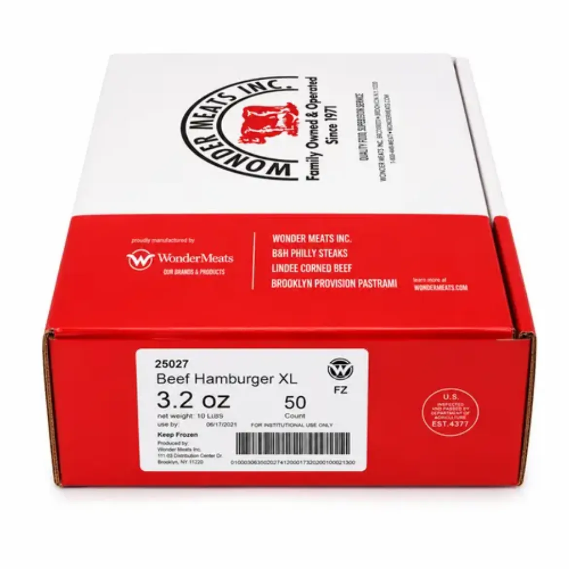 Picture of BM BEEF HALAL HAMBURGER XL 4 OZ Frozen 10 LBS